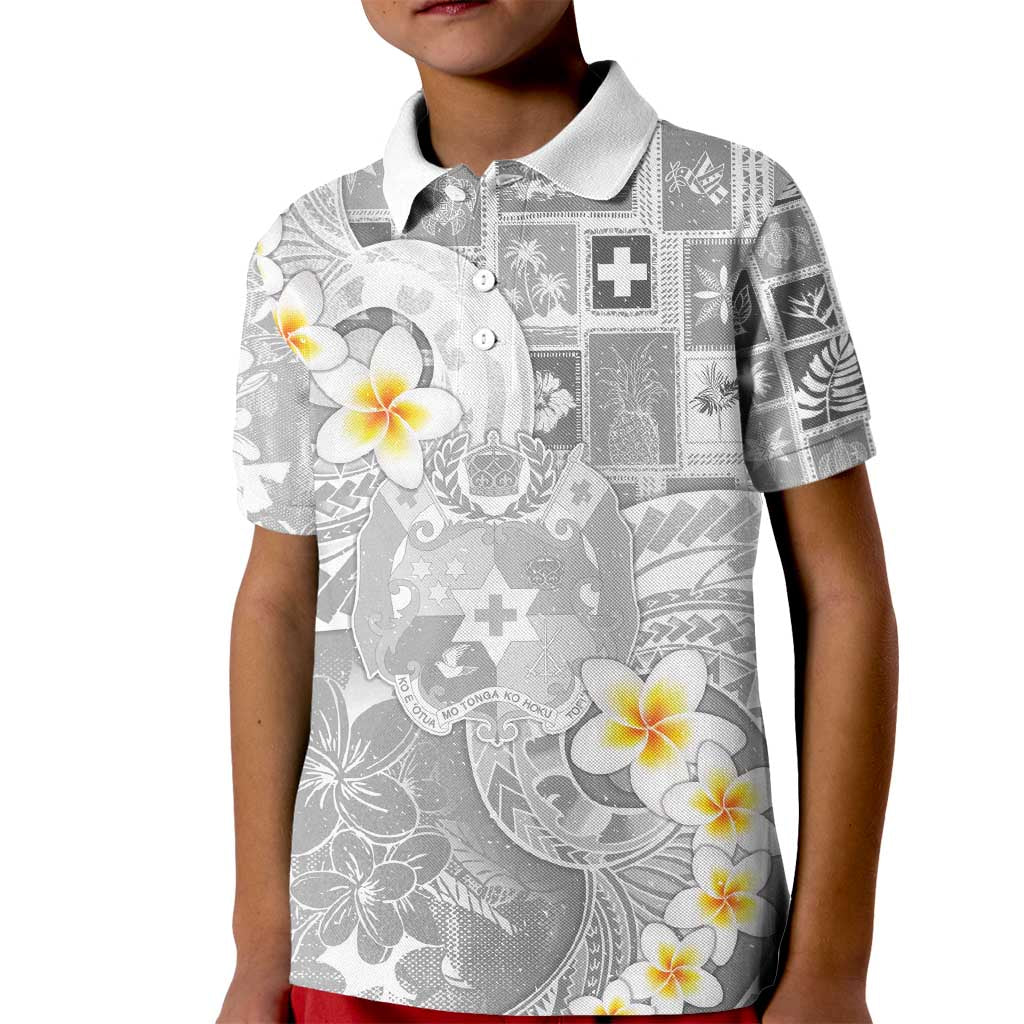 Tonga Christmas Kid Polo Shirt Kilisimasi Fiefia Retro Style White - Polynesian Pride