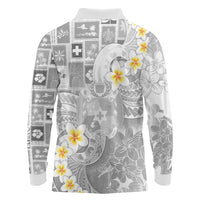 Tonga Christmas Long Sleeve Polo Shirt Kilisimasi Fiefia Retro Style White - Polynesian Pride