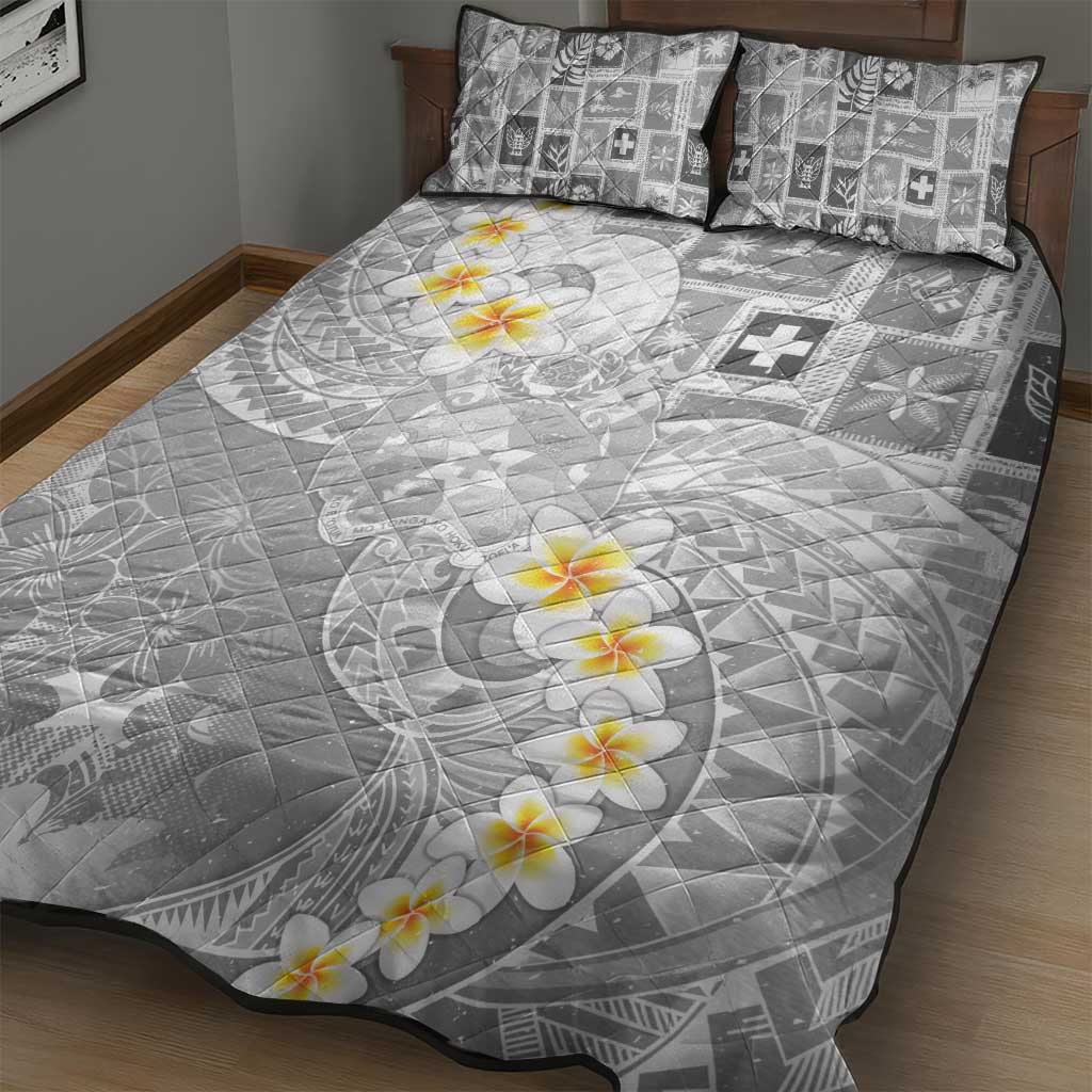 Tonga Christmas Quilt Bed Set Kilisimasi Fiefia Retro Style White - Polynesian Pride