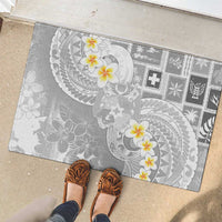 Tonga Christmas Rubber Doormat Kilisimasi Fiefia Retro Style White - Polynesian Pride