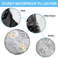 Tonga Christmas Spare Tire Cover Kilisimasi Fiefia Retro Style White - Polynesian Pride