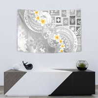 Tonga Christmas Tapestry Kilisimasi Fiefia Retro Style White - Polynesian Pride