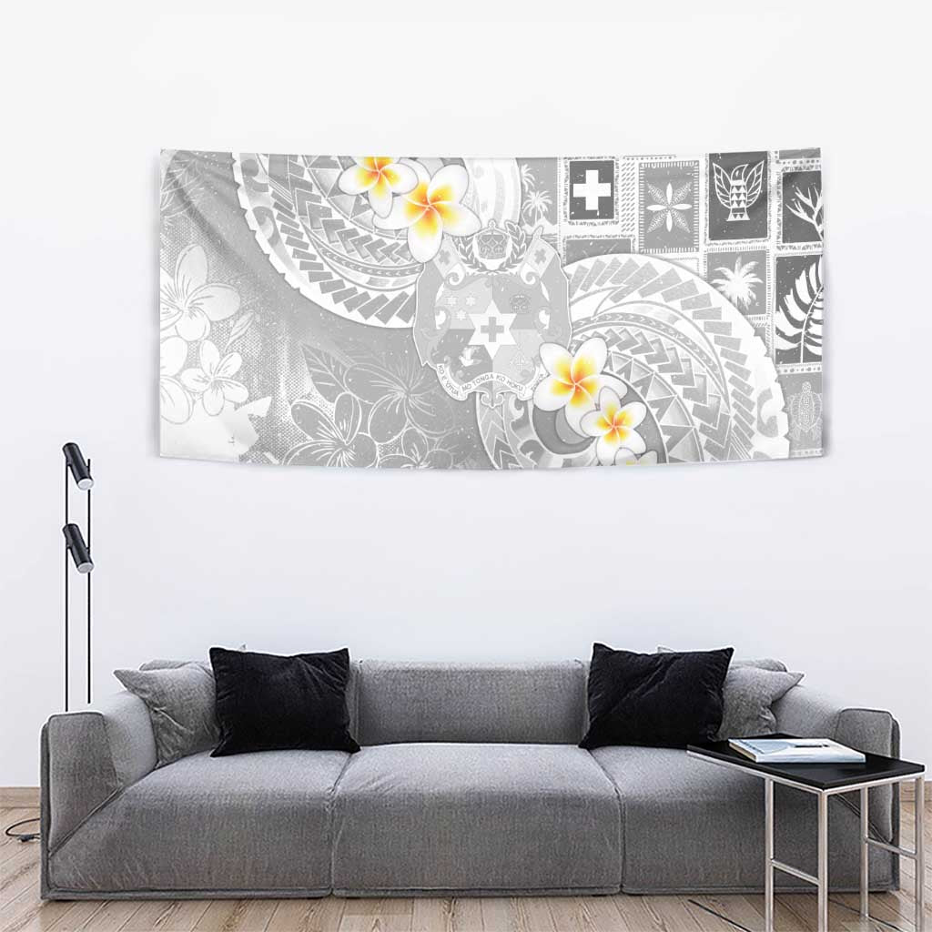Tonga Christmas Tapestry Kilisimasi Fiefia Retro Style White - Polynesian Pride
