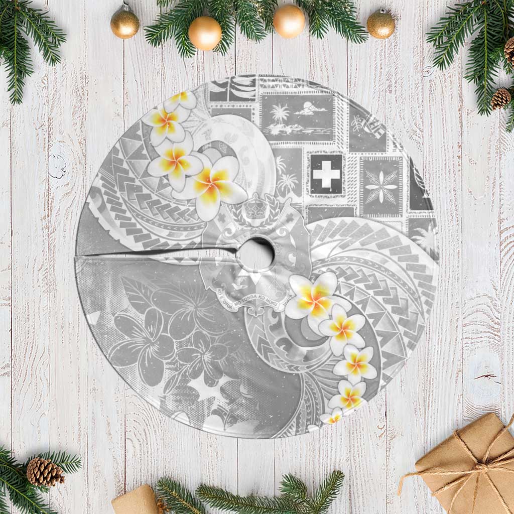 Tonga Christmas Tree Skirt Kilisimasi Fiefia Retro Style White - Polynesian Pride
