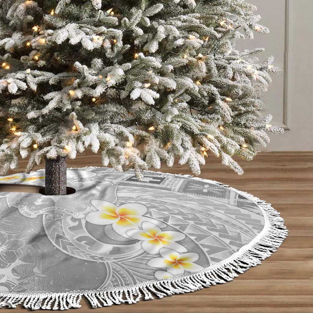 Tonga Christmas Tree Skirt Kilisimasi Fiefia Retro Style White - Polynesian Pride