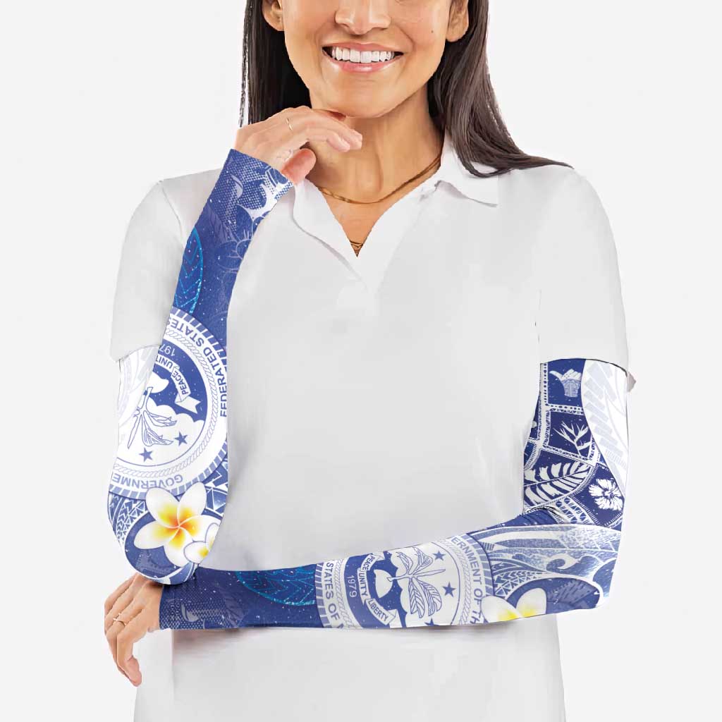 Federated States Of Micronesia Christmas Arm Sleeves Retro Style Bright Version - Polynesian Pride