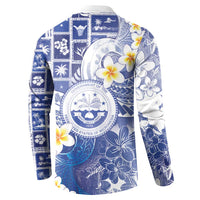 Federated States Of Micronesia Christmas Button Sweatshirt Retro Style Bright Version - Polynesian Pride