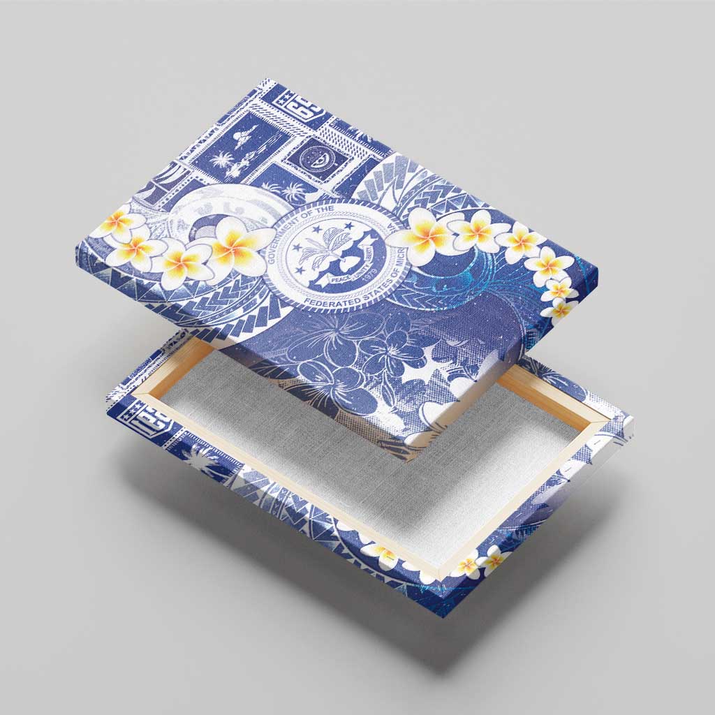 Federated States Of Micronesia Christmas Canvas Wall Art Retro Style Bright Version - Polynesian Pride