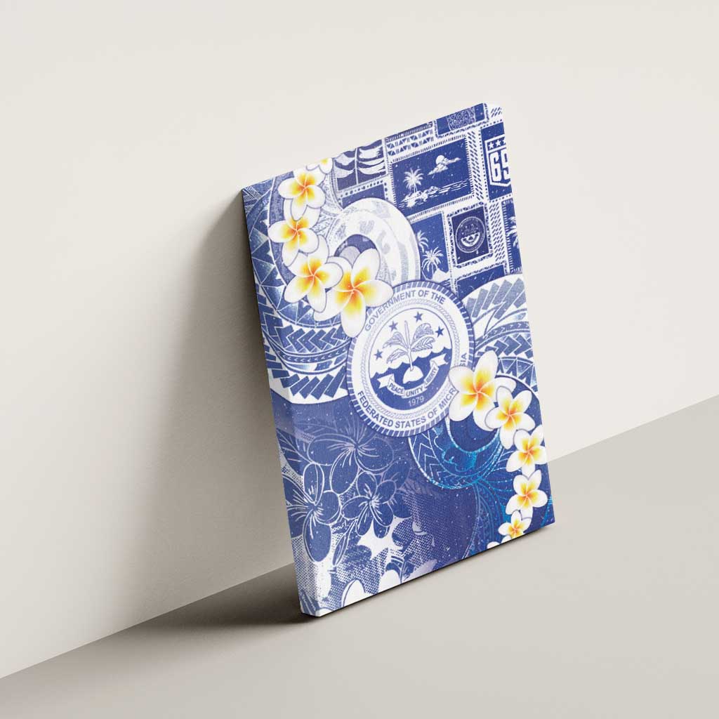 Federated States Of Micronesia Christmas Canvas Wall Art Retro Style Bright Version - Polynesian Pride