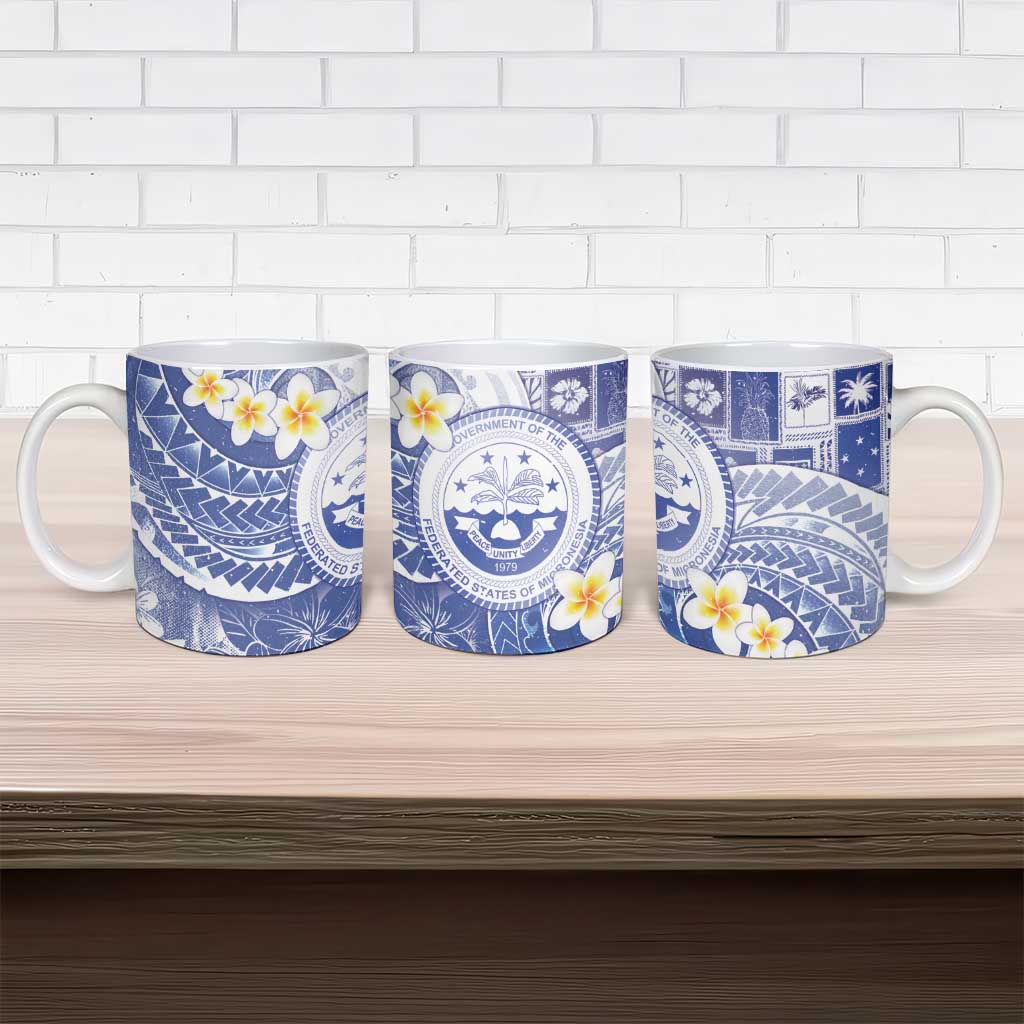Federated States Of Micronesia Christmas Ceramic Mug Retro Style Bright Version - Polynesian Pride