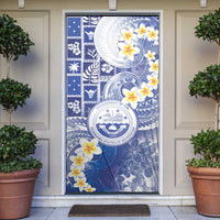 Federated States Of Micronesia Christmas Door Cover Retro Style Bright Version - Polynesian Pride