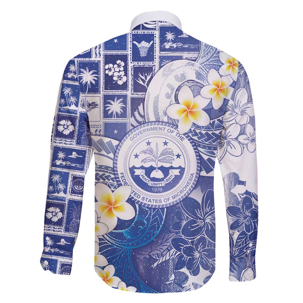 Federated States Of Micronesia Christmas Family Matching Long Sleeve Bodycon Dress and Hawaiian Shirt Retro Style Bright Version - Polynesian Pride