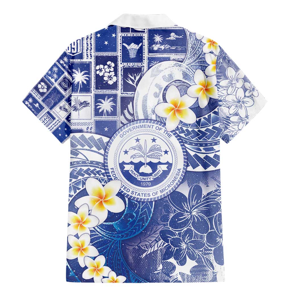 Federated States Of Micronesia Christmas Family Matching Mermaid Dress and Hawaiian Shirt Retro Style Bright Version - Polynesian Pride