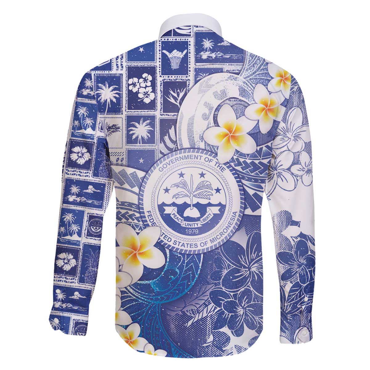 Federated States Of Micronesia Christmas Family Matching Off The Shoulder Long Sleeve Dress and Hawaiian Shirt Retro Style Bright Version LT05 - Polynesian Pride