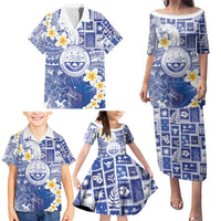 Federated States Of Micronesia Christmas Family Matching Puletasi and Hawaiian Shirt Retro Style Bright Version - Polynesian Pride