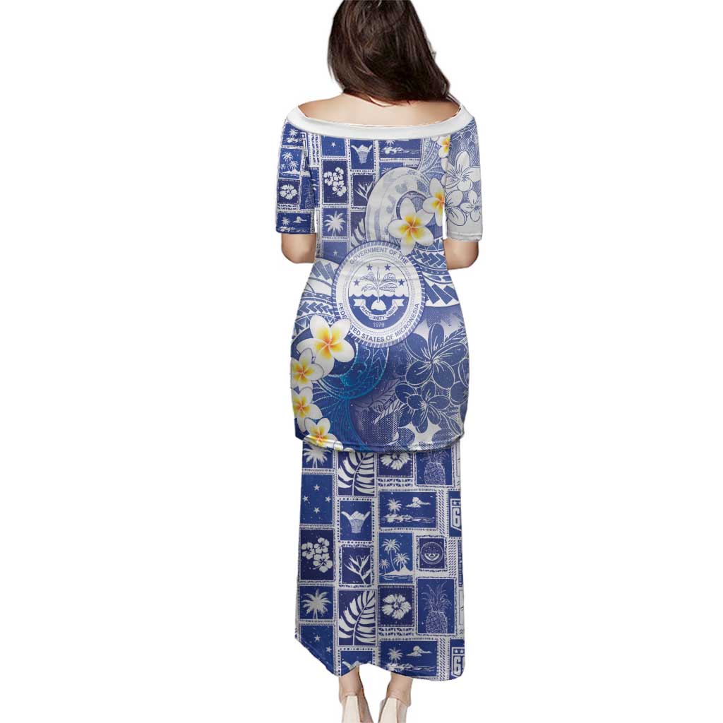 Federated States Of Micronesia Christmas Family Matching Puletasi and Hawaiian Shirt Retro Style Bright Version - Polynesian Pride