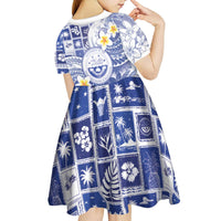Federated States Of Micronesia Christmas Kid Short Sleeve Dress Retro Style Bright Version - Polynesian Pride