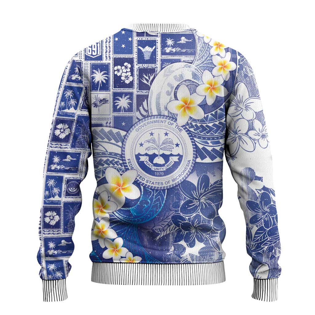 Federated States Of Micronesia Christmas Ugly Christmas Sweater Retro Style Bright Version - Polynesian Pride