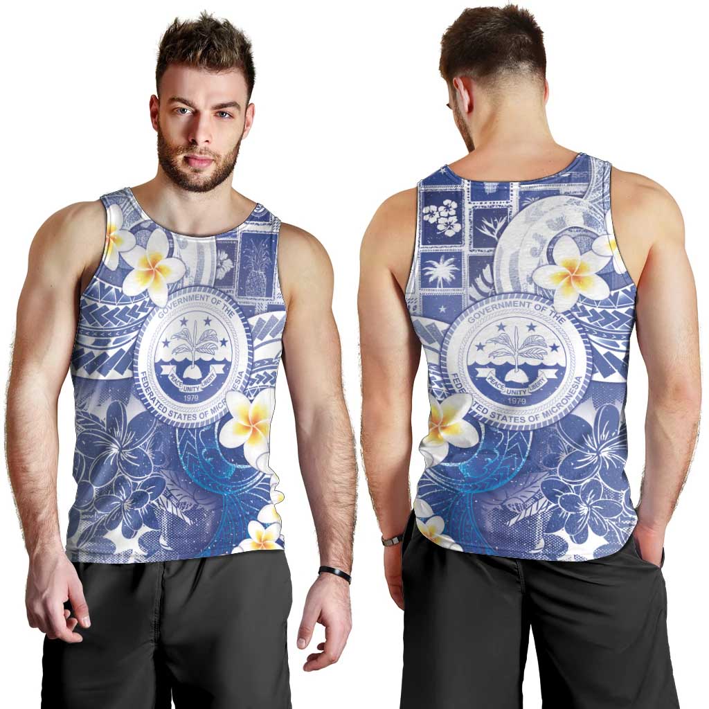Federated States Of Micronesia Christmas Men Tank Top Retro Style Bright Version - Polynesian Pride