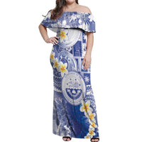 Federated States Of Micronesia Christmas Off Shoulder Maxi Dress Retro Style Bright Version - Polynesian Pride