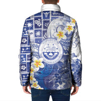 Federated States Of Micronesia Christmas Padded Jacket Retro Style Bright Version - Polynesian Pride
