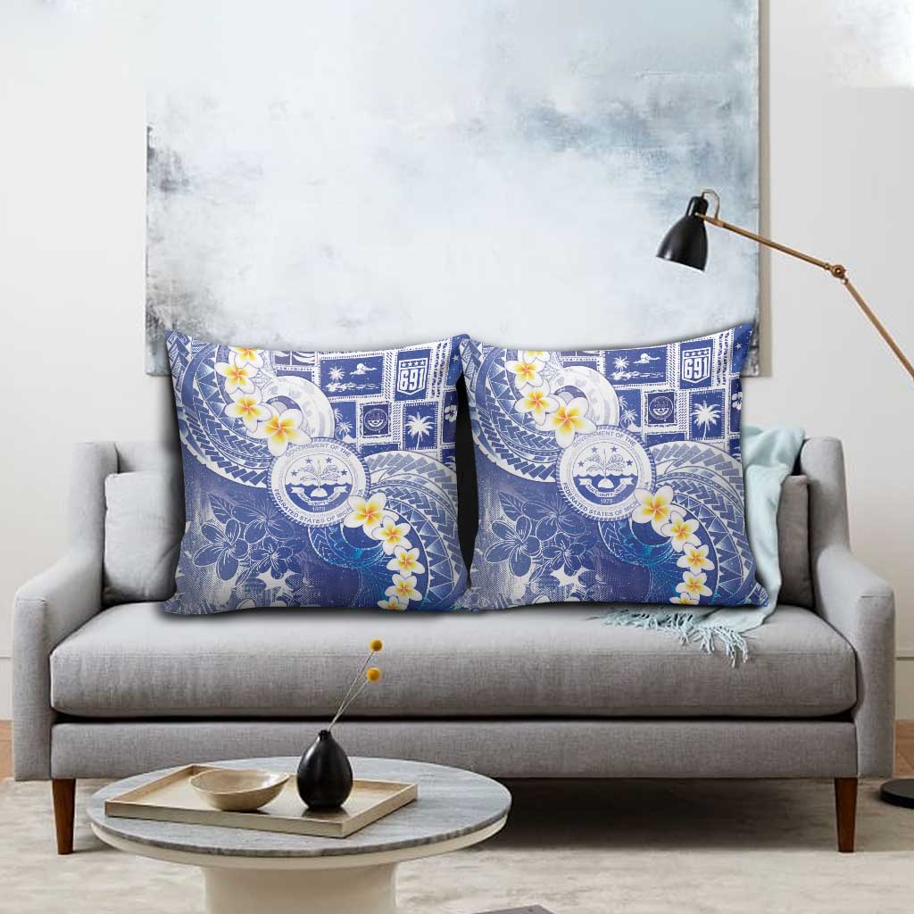 Federated States Of Micronesia Christmas Pillow Cover Retro Style Bright Version - Polynesian Pride