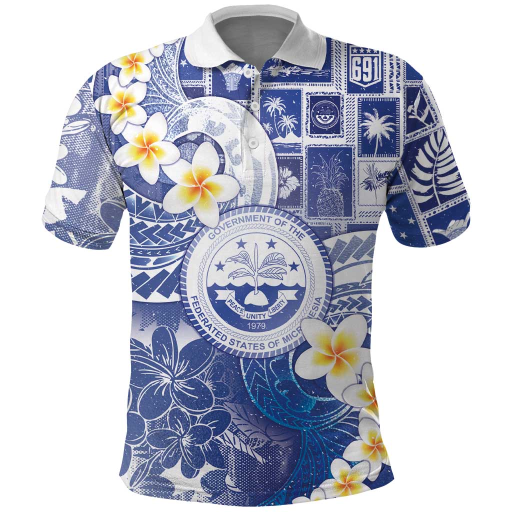 Federated States Of Micronesia Christmas Polo Shirt Retro Style Bright Version - Polynesian Pride