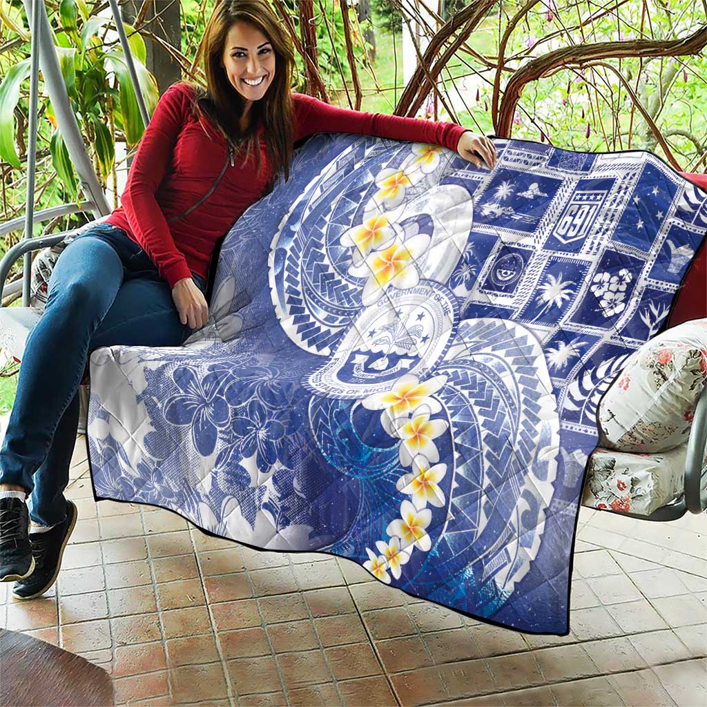 Federated States Of Micronesia Christmas Quilt Retro Style Bright Version - Polynesian Pride