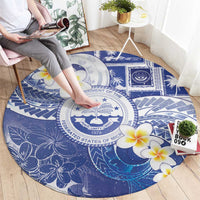 Federated States Of Micronesia Christmas Round Carpet Retro Style Bright Version - Polynesian Pride