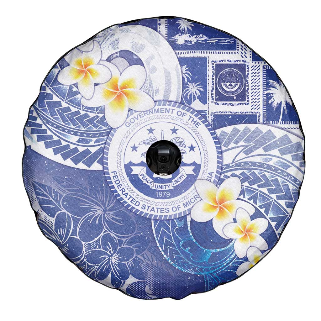 Federated States Of Micronesia Christmas Spare Tire Cover Retro Style Bright Version - Polynesian Pride