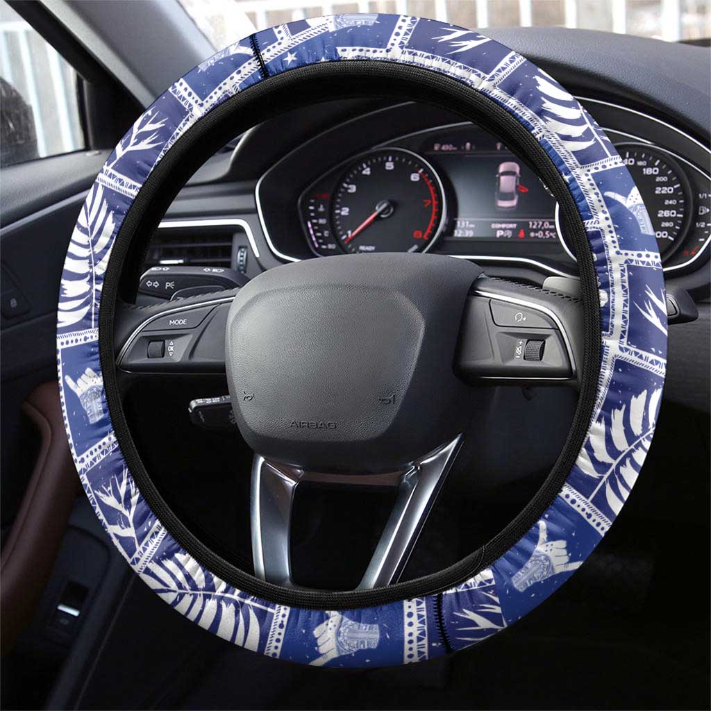 Federated States Of Micronesia Christmas Steering Wheel Cover Retro Style Bright Version - Polynesian Pride