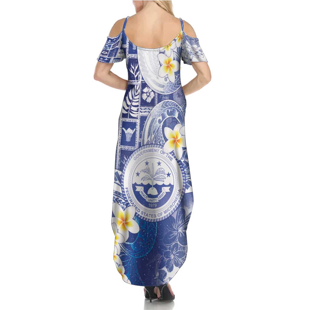 Federated States Of Micronesia Christmas Summer Maxi Dress Retro Style Bright Version - Polynesian Pride