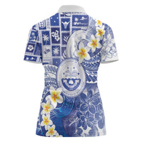 Federated States Of Micronesia Christmas Women Polo Shirt Retro Style Bright Version - Polynesian Pride