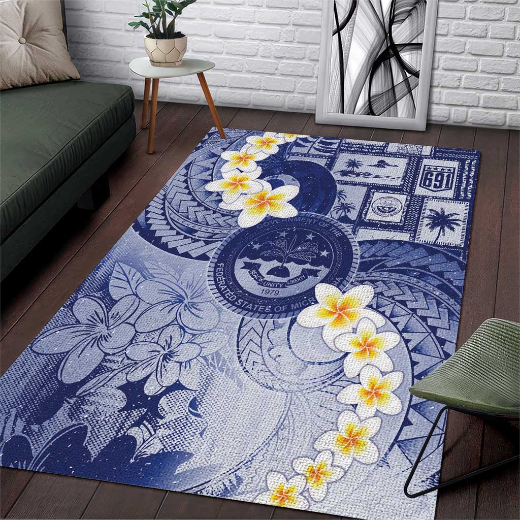 Federated States Of Micronesia Christmas Area Rug Retro Style Dark Version - Polynesian Pride