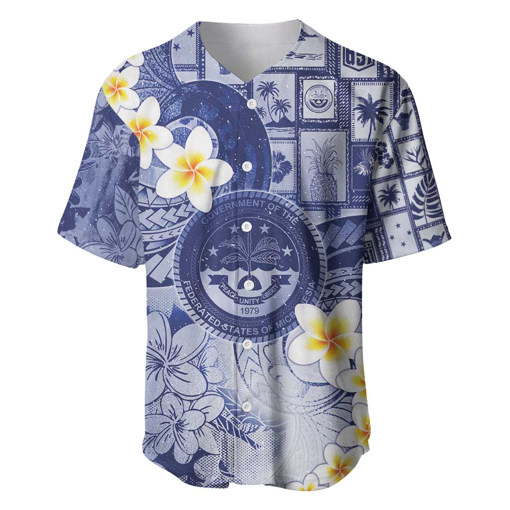 Federated States Of Micronesia Christmas Baseball Jersey Retro Style Dark Version - Polynesian Pride