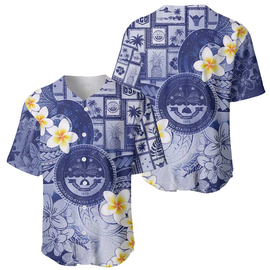 Federated States Of Micronesia Christmas Baseball Jersey Retro Style Dark Version - Polynesian Pride