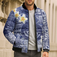 Federated States Of Micronesia Christmas Bomber Puffer Jacket Retro Style Dark Version - Polynesian Pride