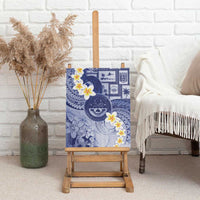 Federated States Of Micronesia Christmas Canvas Wall Art Retro Style Dark Version - Polynesian Pride