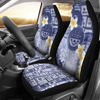 Federated States Of Micronesia Christmas Car Seat Cover Retro Style Dark Version - Polynesian Pride