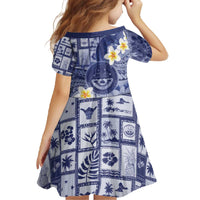 Federated States Of Micronesia Christmas Family Matching Off The Shoulder Long Sleeve Dress and Hawaiian Shirt Retro Style Dark Version LT05 - Polynesian Pride
