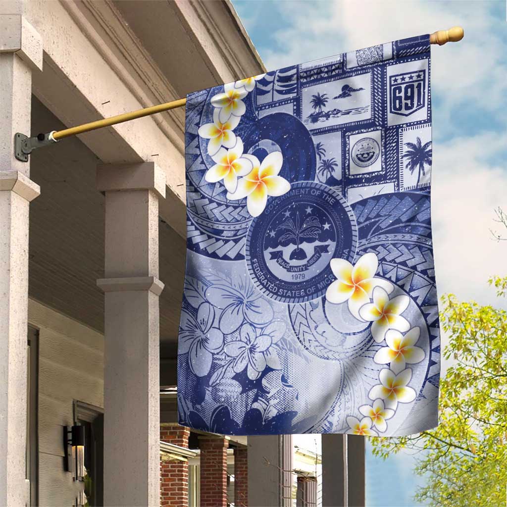 Federated States Of Micronesia Christmas Garden Flag Retro Style Dark Version - Polynesian Pride