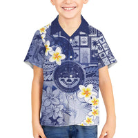 Federated States Of Micronesia Christmas Kid Hawaiian Shirt Retro Style Dark Version - Polynesian Pride