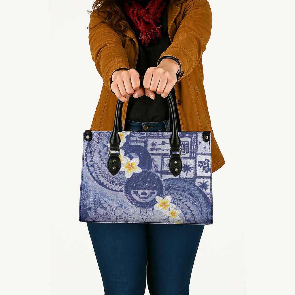 Federated States Of Micronesia Christmas Leather Bag Retro Style Dark Version - Polynesian Pride