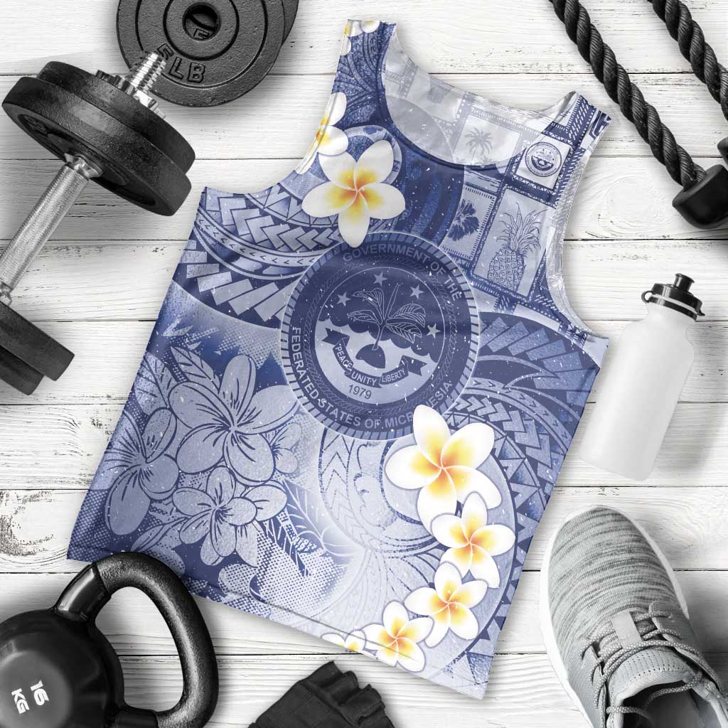 Federated States Of Micronesia Christmas Men Tank Top Retro Style Dark Version - Polynesian Pride