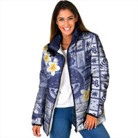 Federated States Of Micronesia Christmas Padded Jacket Retro Style Dark Version - Polynesian Pride