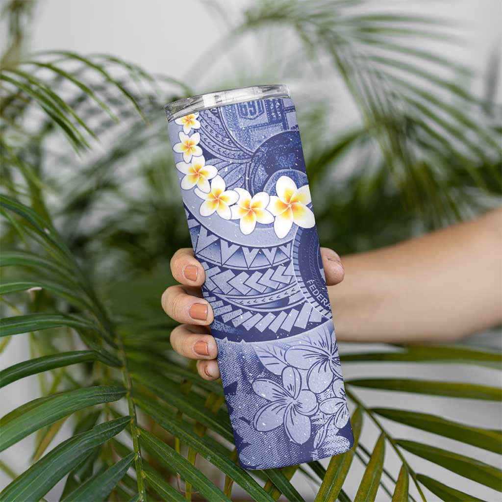 Federated States Of Micronesia Christmas Skinny Tumbler Retro Style Dark Version - Polynesian Pride