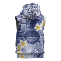 Federated States Of Micronesia Christmas Sleeveless Zip Hoodie Retro Style Dark Version - Polynesian Pride
