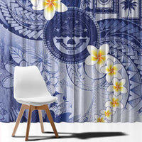 Federated States Of Micronesia Christmas Window Curtain Retro Style Dark Version - Polynesian Pride