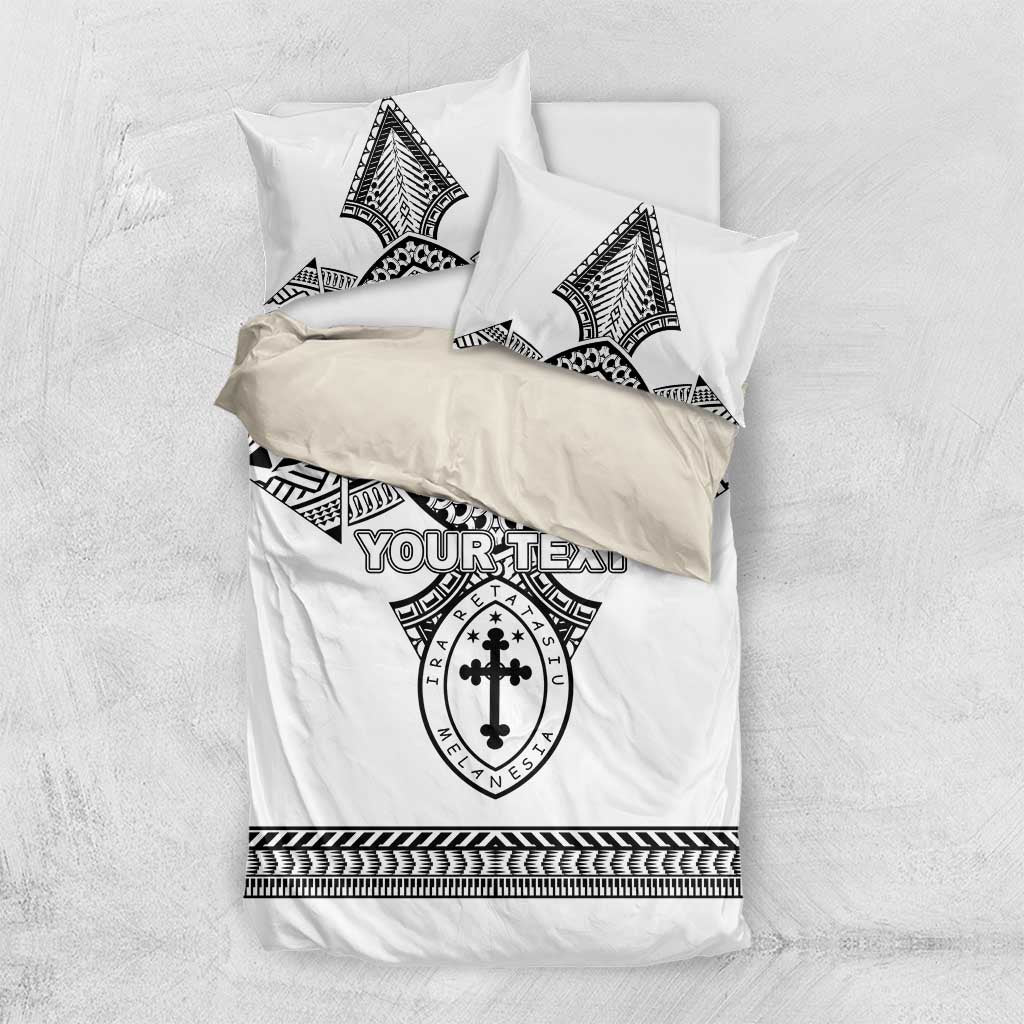 Personalised Melanesian Brotherhood Bedding Set With Tribal Pattern LT05 US Twin 172cm x 218cm White - Polynesian Pride