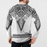Personalised Melanesian Brotherhood Button Sweatshirt With Tribal Pattern LT05 - Polynesian Pride
